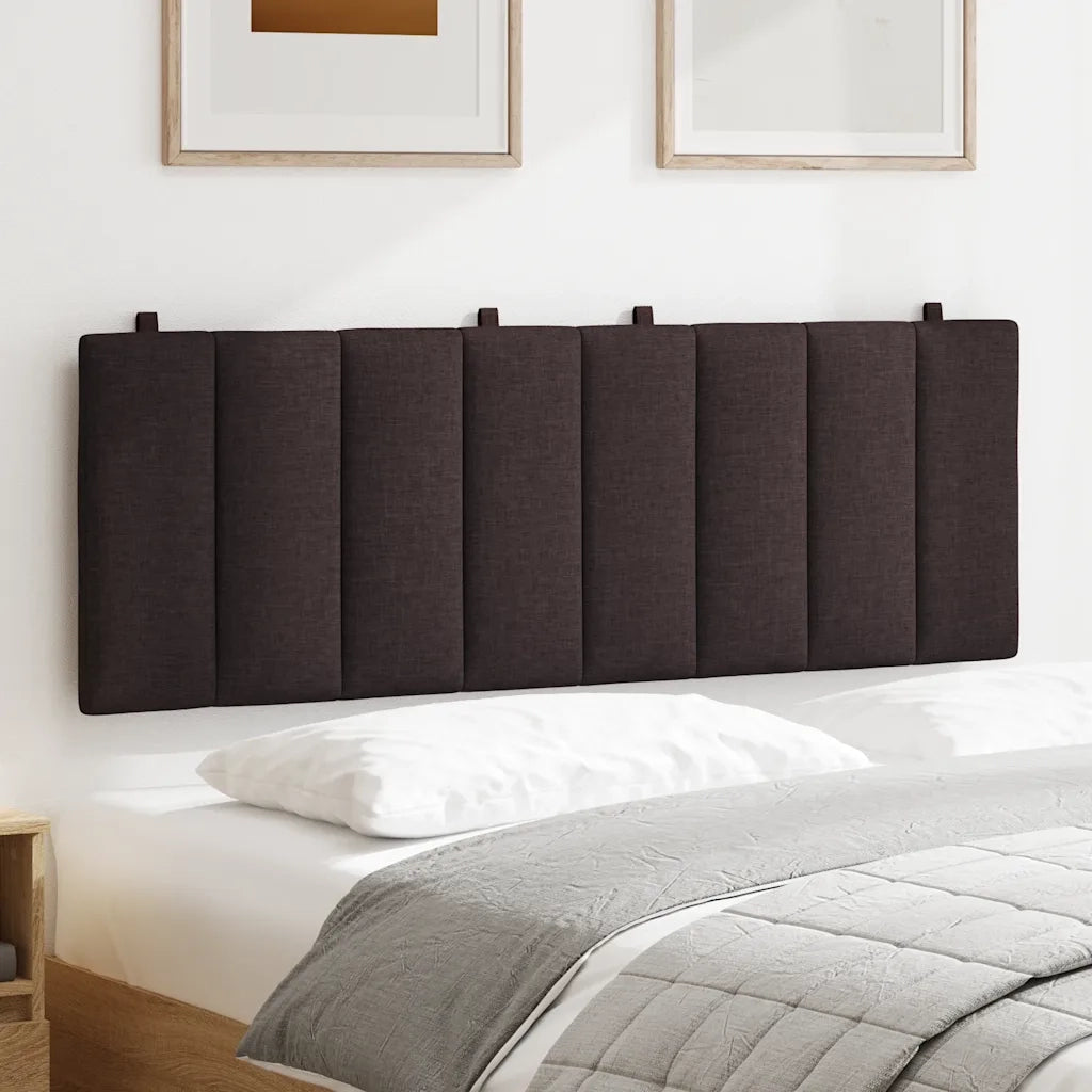 Cuscino Testiera Hanko Marrone Scuro 120 cm in Tessuto 4019159