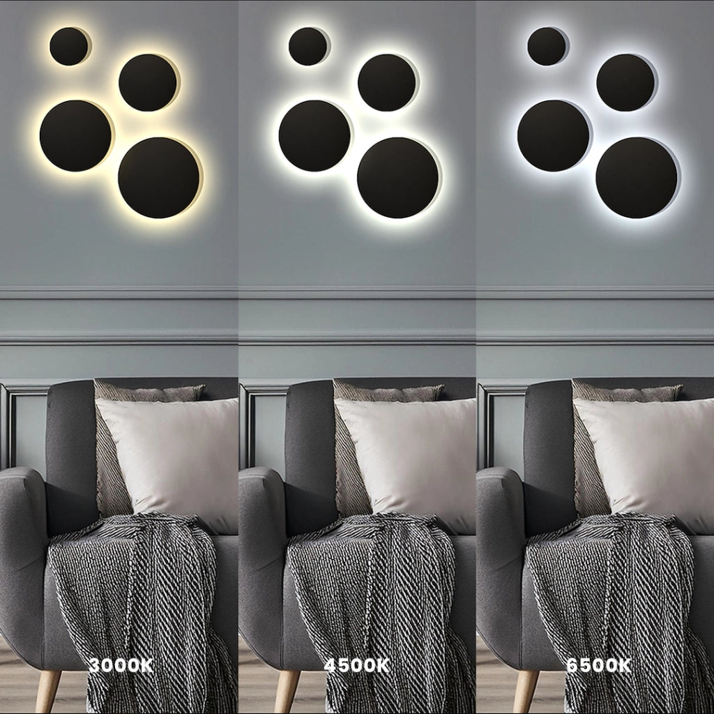 Applique esterno DISK nero tondo Ø22 LED 15W 3CCT IP65