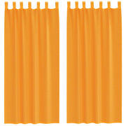 Tende in Voile con Passanti 2 pz Arancio 140x245 cm