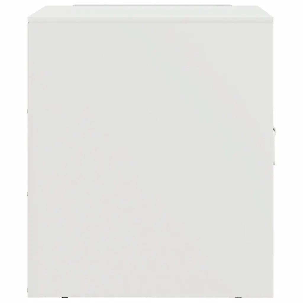 Comodino Bianco 34,5x39x44 cm in Acciaio 841617