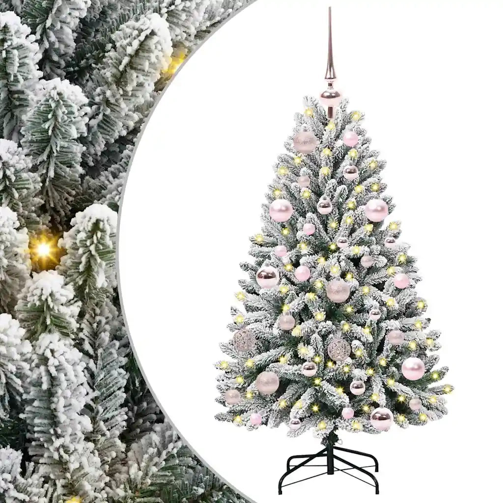 Albero di Natale artificiale con 150 LED Verde e Bianco 120 cm 3395732