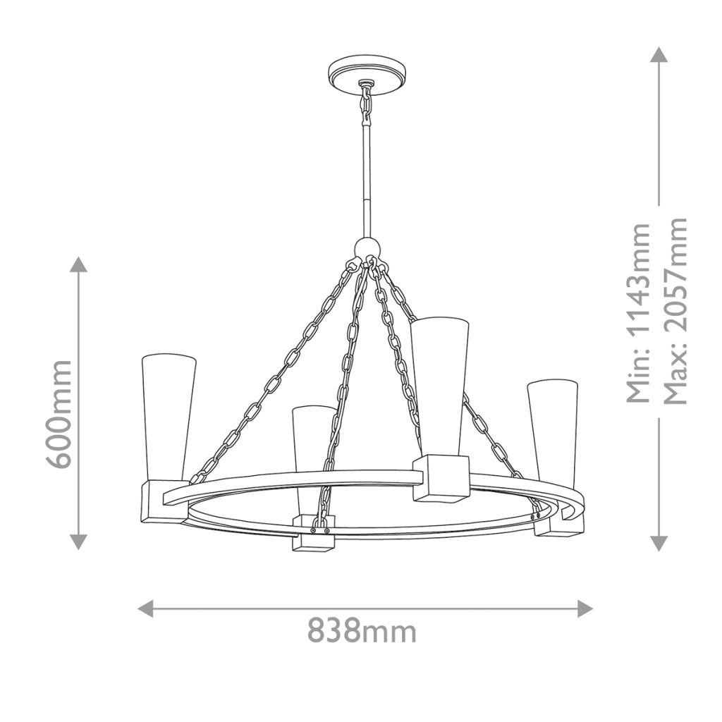 Lampadario Art Déco oro Ø84 4xE27 opale Kristy Elstead