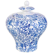 Vaso in ceramica bianca e blu, D23x28h cm