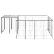 Gabbia per Cani Argento 6,05 m² in Acciaio 3082208