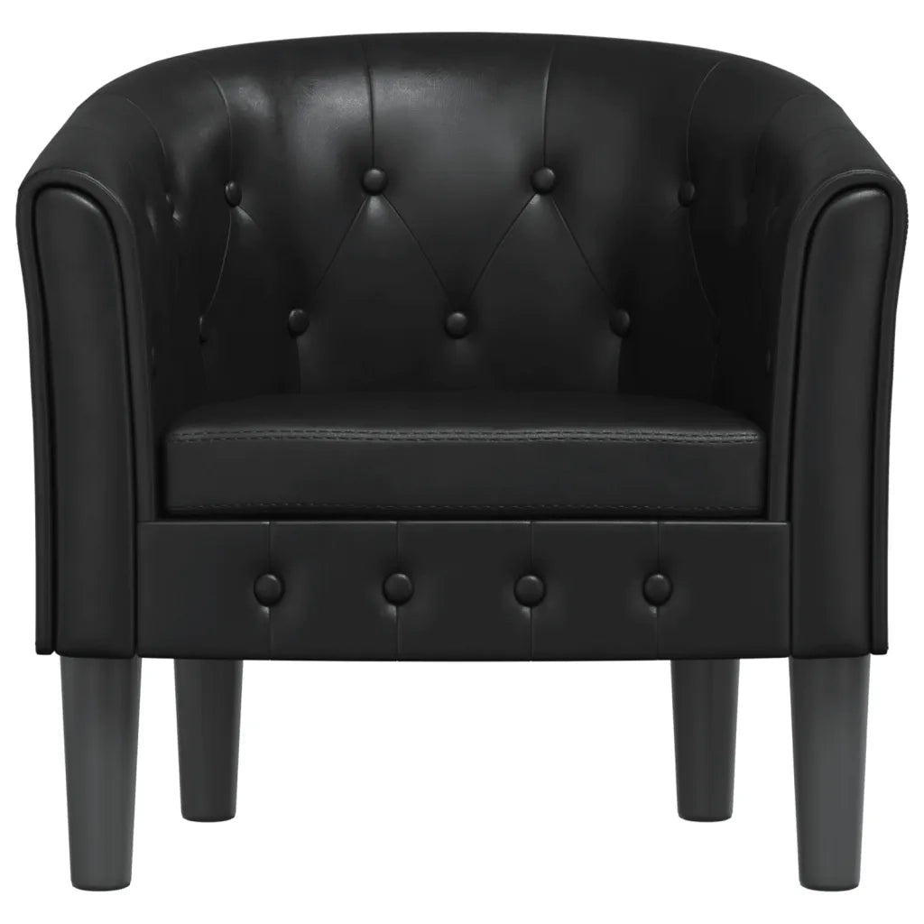 Poltrona | Sedia Relax Cabriolet Nera in Similpelle