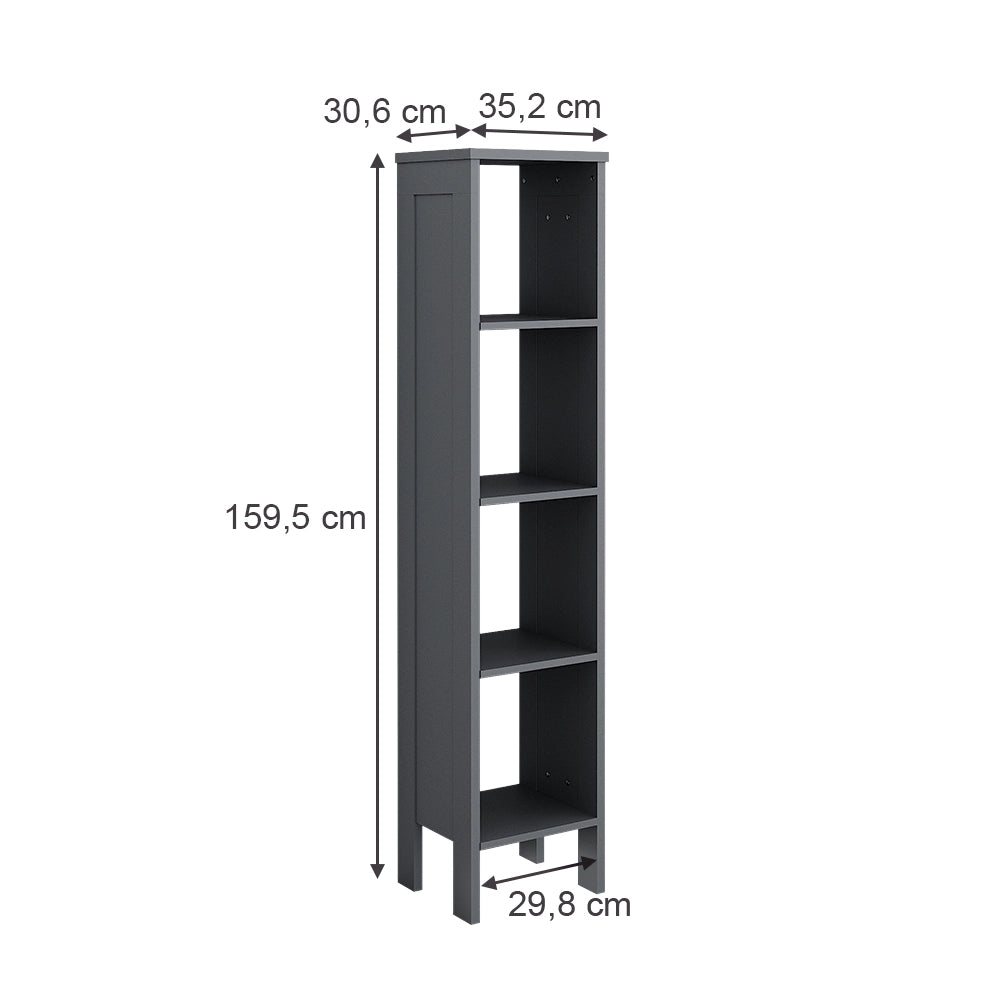 Vitalispa Scaffale per bambini Grigio 35.2 x 159.5 cm