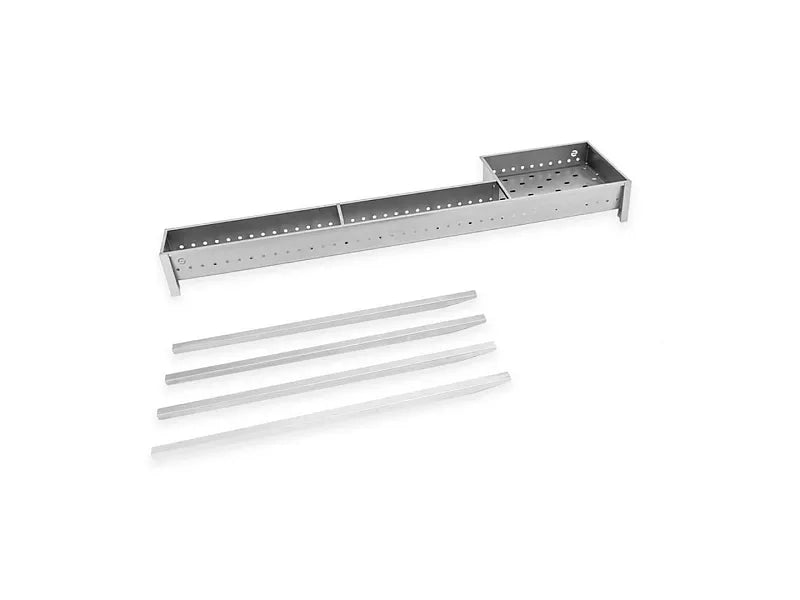 Barbecue a carbone per arrosticini Lisa Milano Grill 100+40 in acciaio inox - Senza kit paratia + griglia