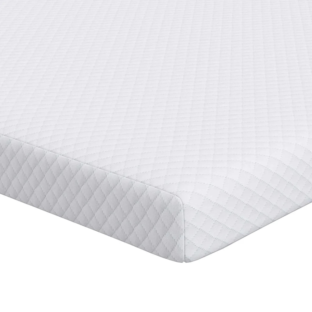 Topper per materasso-Materassino Bianco 140 x 200 cm Tessuto Jacquard 169938