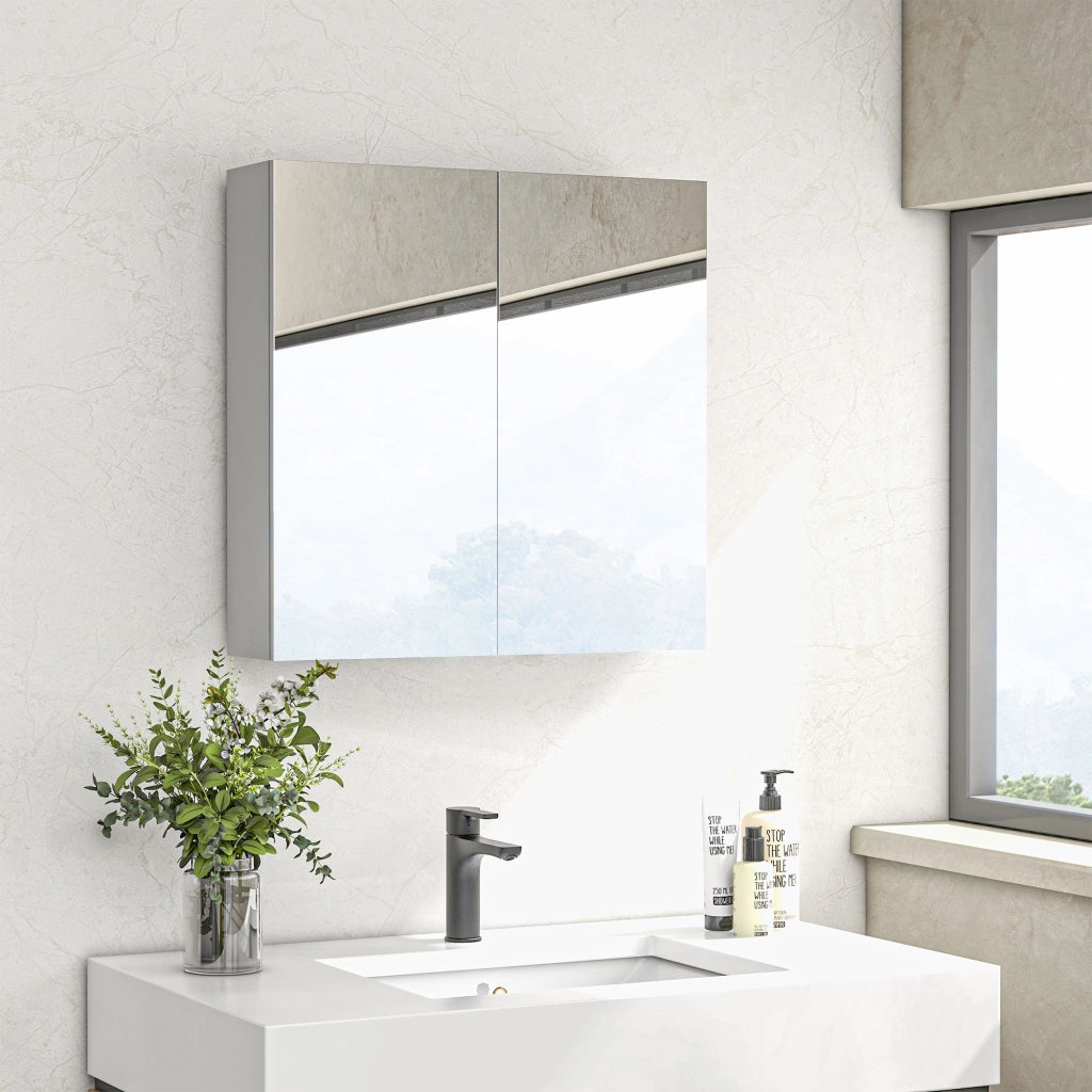 Armadio da bagno con specchio ¨C Minimal ¨C 60x15x60 cm bianco