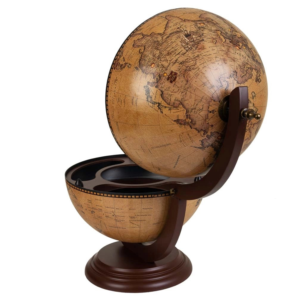 Portabottiglie globo marrone 38x33x48h