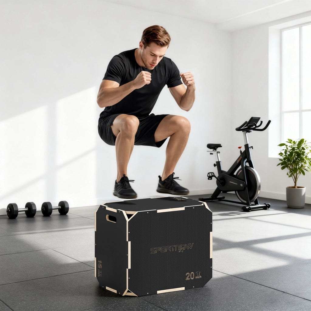 Box per allenamento 3 in 1 ¨C Minimal ¨C Legno, nero