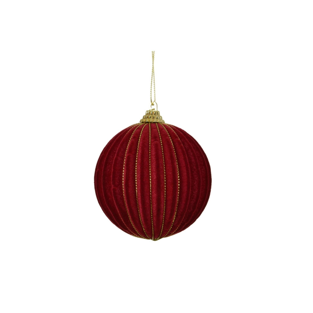 Pallina in foam sangue di bue strisce oro d8cm