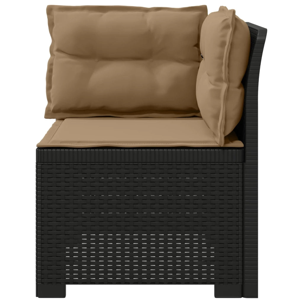 Divano da esterno-Divano da Giardino a 1 Posto con Cuscini Aspetto Rattan PP 775045