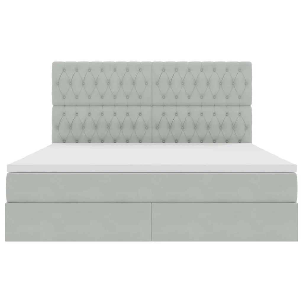 Letto con contenitore e materasso Grigio chiaro 180 x 200 cm 3372105