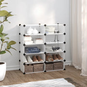 Scarpiera Trasparente-Scaffale per scarpe 84x32x88,5 cm in PP