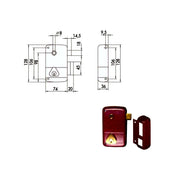 Serratura App.Legno Dx 50211-45-1 Cisa