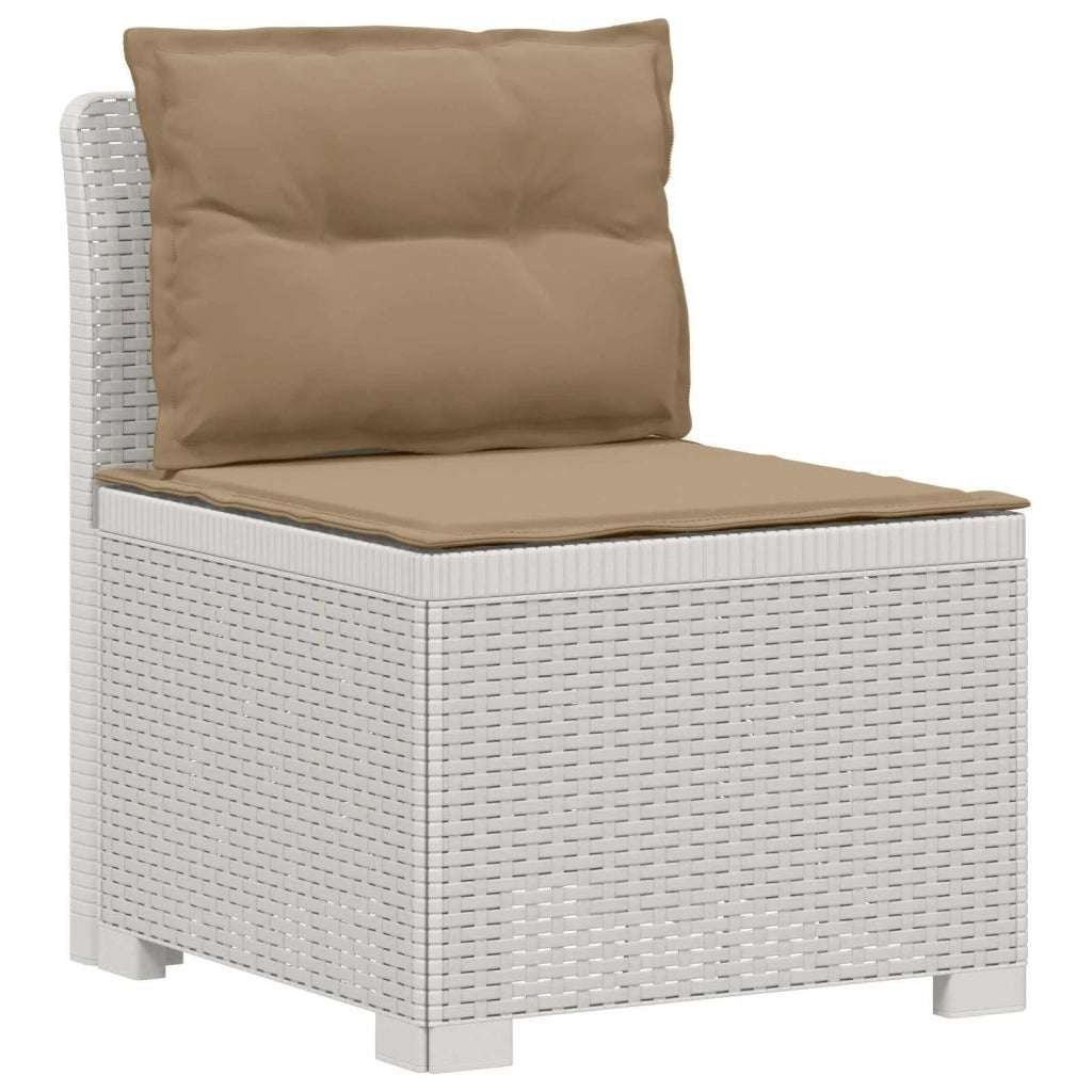 Divano da esterno-Divano da Giardino a 2 Posti con Cuscini Aspetto Rattan PP 801078