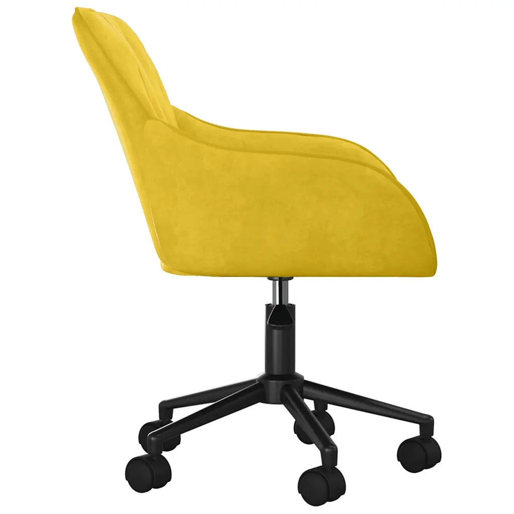 Sedia da Ufficio Girevole Gialla in Velluto 344874