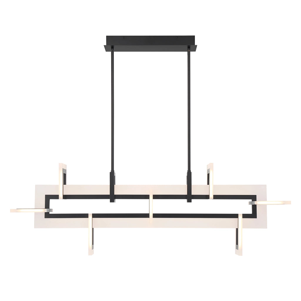 Sospensione LED Inizio Quintiesse 123cm nera 86W dimmerabile