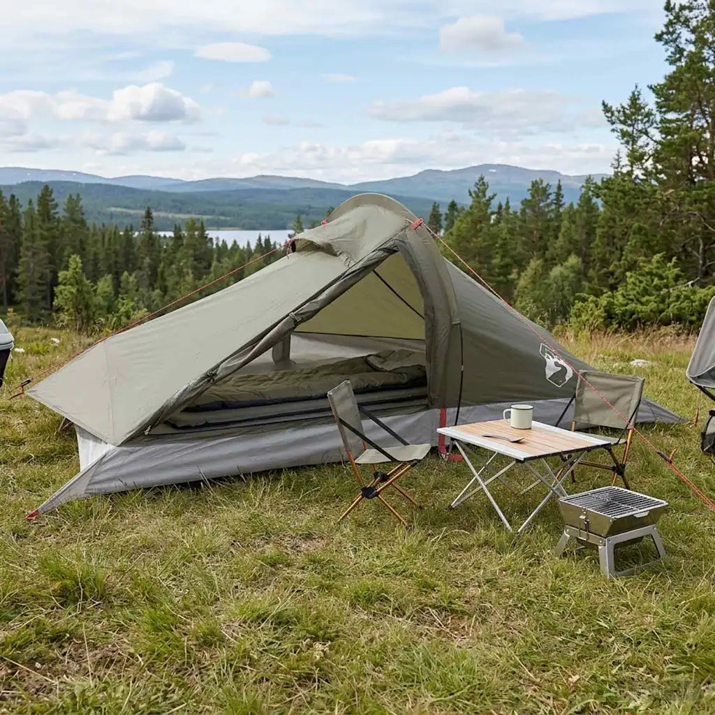 Tenda da backpacking Verde Oliva 2 persone