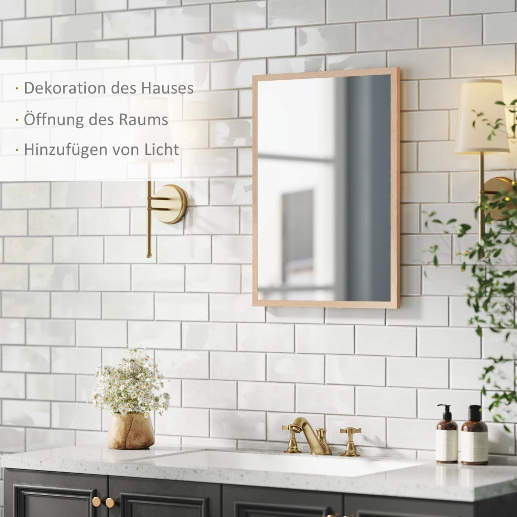 Specchio da parete 50x70 cm ¨C Xylo ¨C Cornice effetto legno