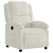 Poltrona | Sedia Relax reclinabile in velluto crema