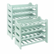 SET 10 CANTINETTE MODULARE PER 60 BOTTIGLIE  IMPILABILE PORTA BOTTIGLIE DI COLORE VERDE CHIARO