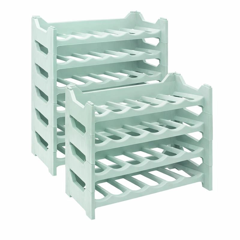 SET 10 CANTINETTE MODULARE PER 60 BOTTIGLIE  IMPILABILE PORTA BOTTIGLIE DI COLORE VERDE CHIARO