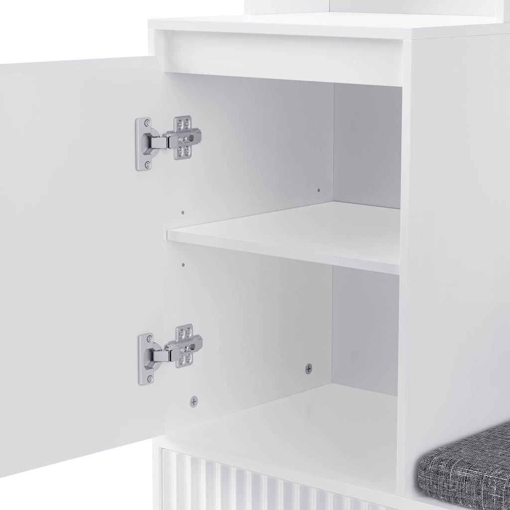 MOBILE INGRESSO Con panca 100x35x180 cm MDF bianco