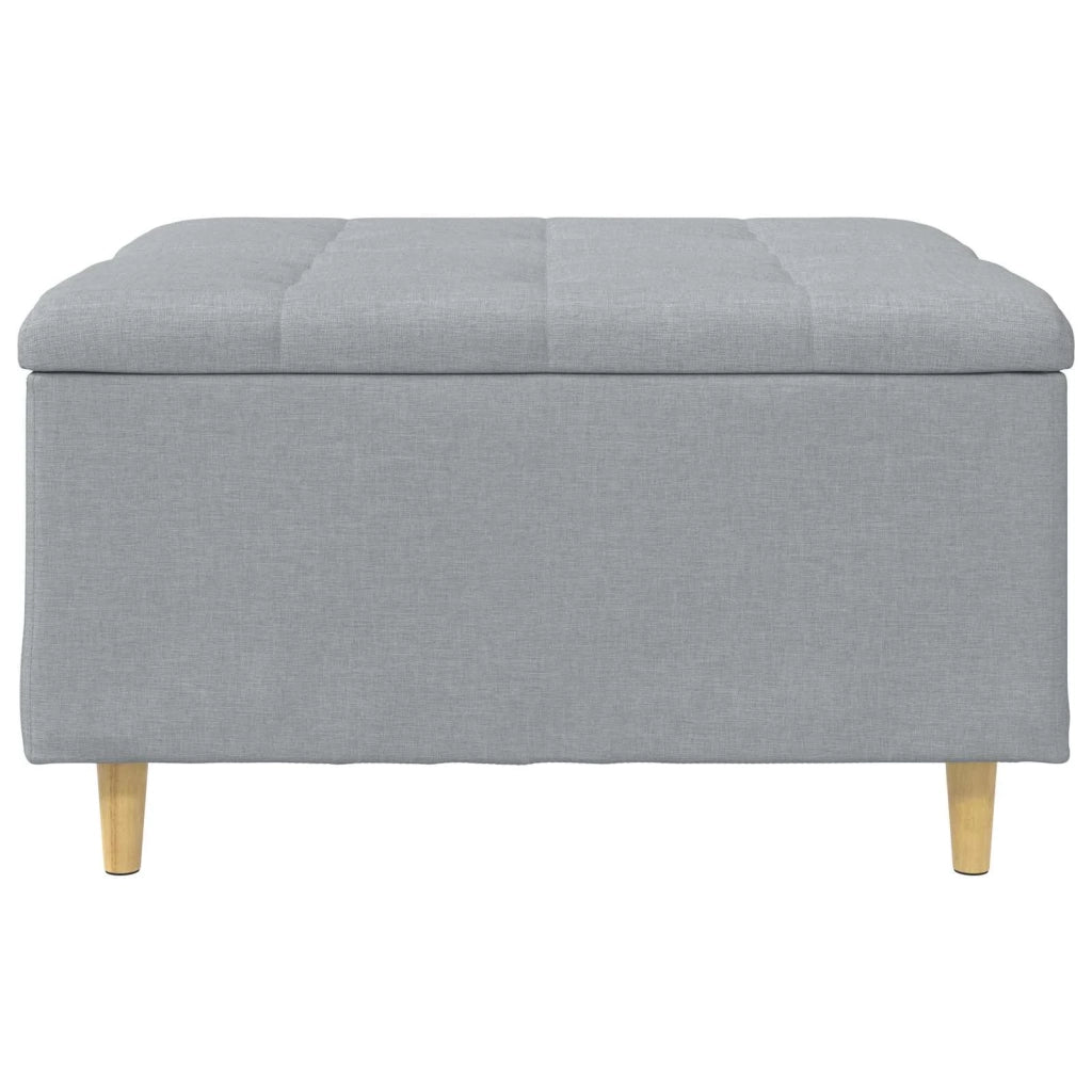 Pouf contenitore Grigio chiaro 80 x 80 x 45 cm Tessuto 876833