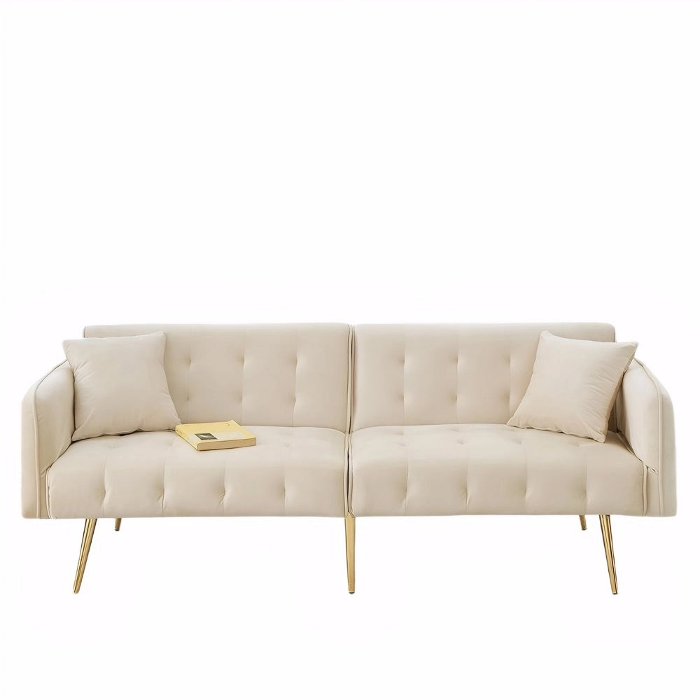 Divano letto 2 posti - Xylo - Regolabile in velluto 180x190 cm