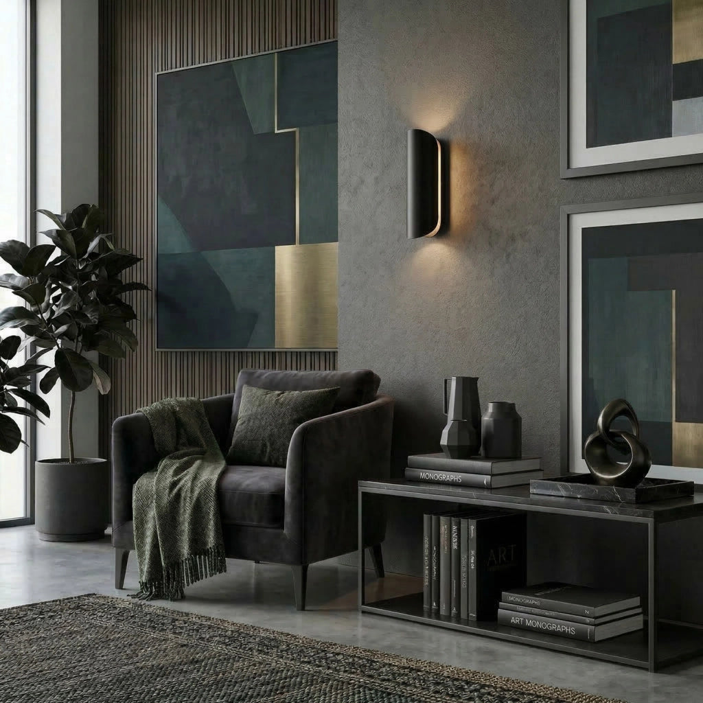 Applique nera Barbos 2xG9 metallo IP20 Luminex