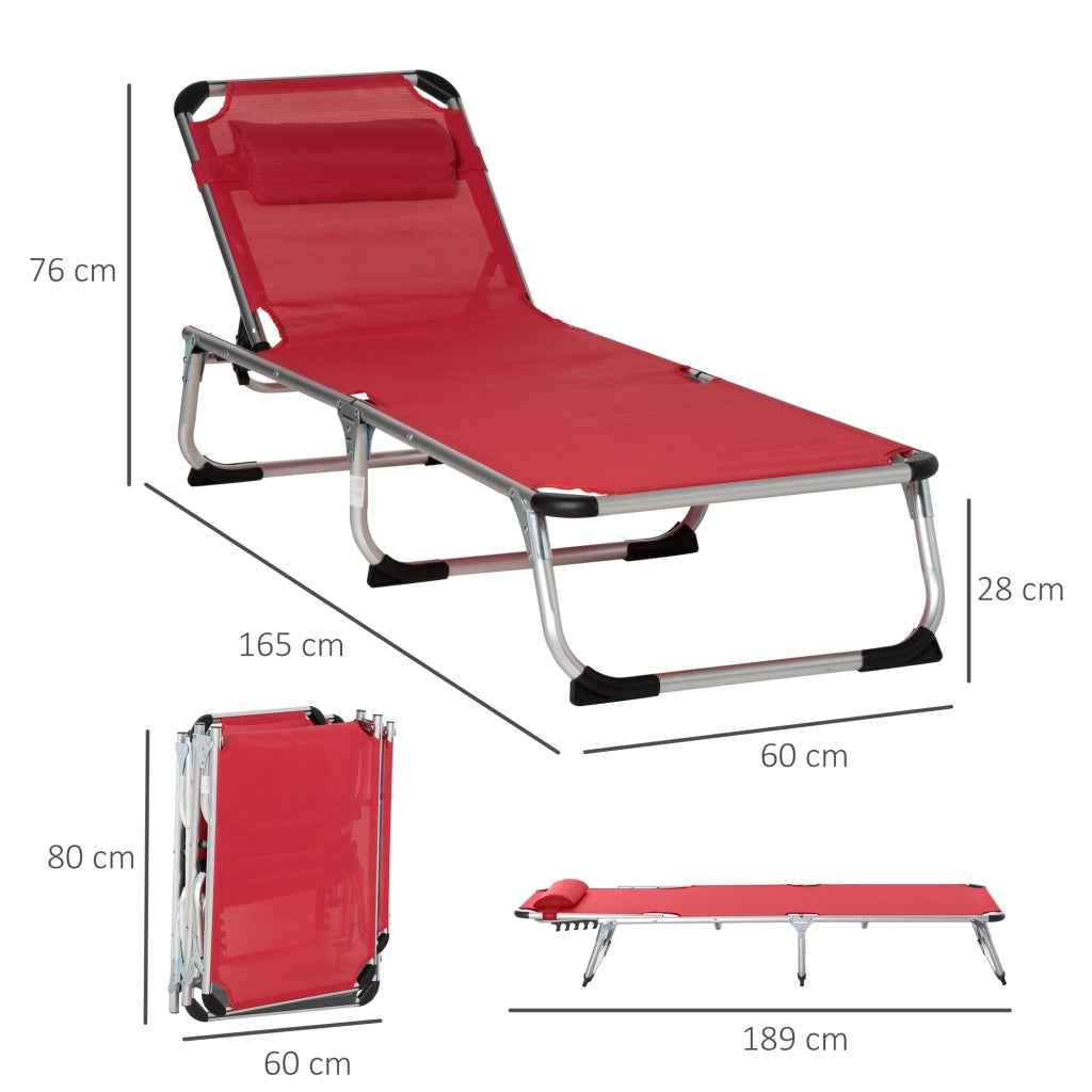 Sdraio pieghevole da giardino con cuscino ¨C Minimal ¨C Grigio 120 kg