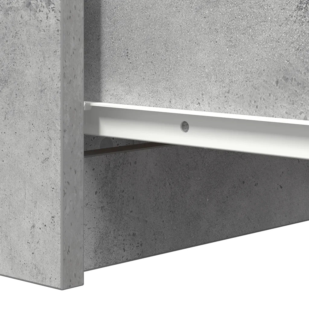 Credenza con Cassetti Grigio Cemento 37,5x35x99cm in Truciolato 861763