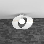LAP PLAFONIERA D.40 CM. 1 LUCE BIANCO 1146-PL40-BI
