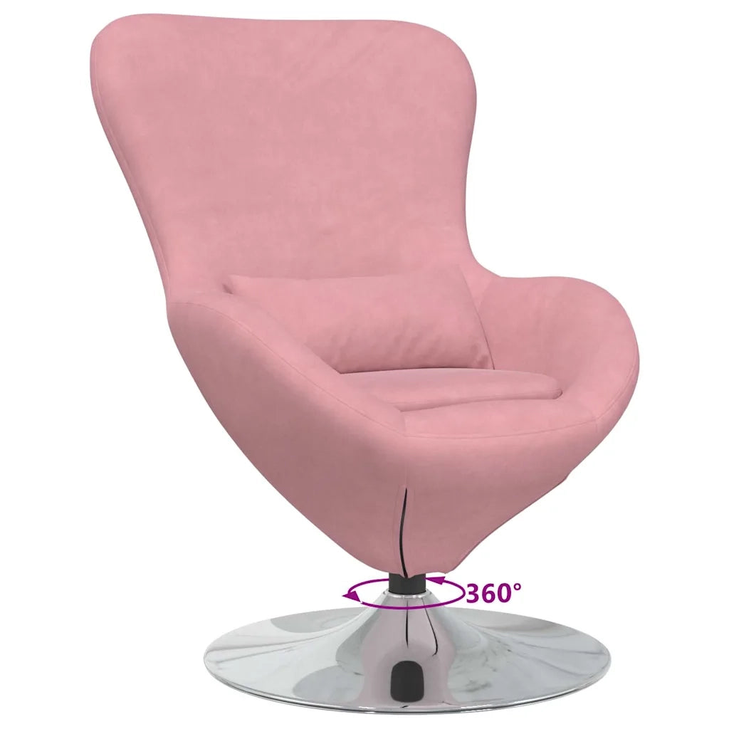 Poltrona | Sedia Relax uovo Rosa Velluto
