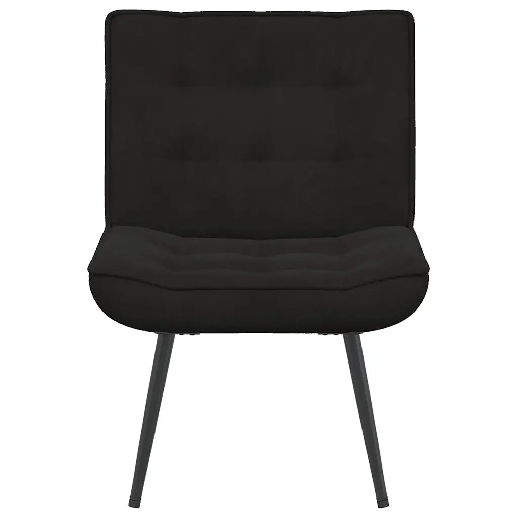 Poltrona Relax 64x74x84 cm Nera in Velluto 4012322