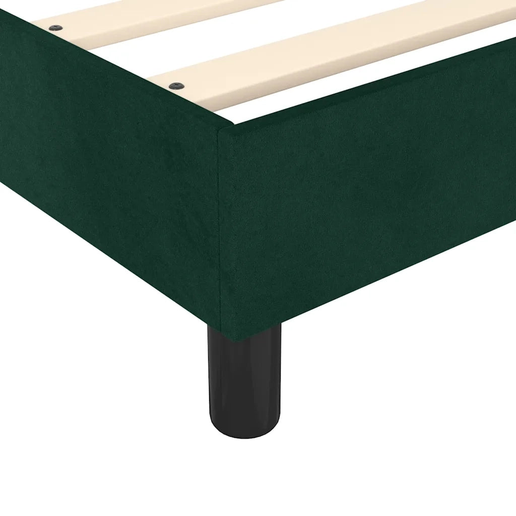 Struttura Letto a Rete a Molle Verde Scuro 200x200 cm in Velluto 3121141