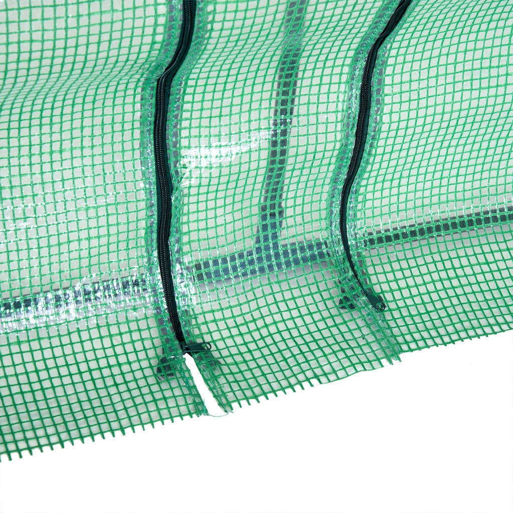 Serra da Giardino ¨C Xylo ¨C 270x90x90 cm Acciaio Verde con 3 Finestre per Esterno