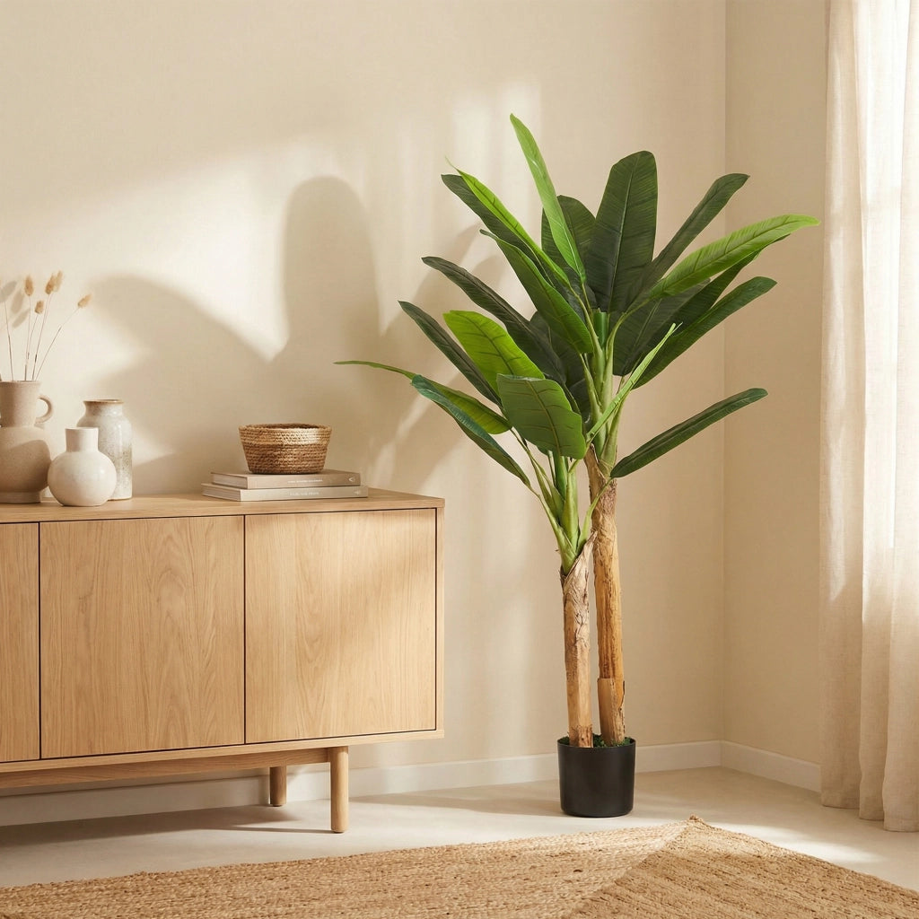 Albero di Banano Artificiale con Vaso ¨C Minimal ¨C Verde 150 cm