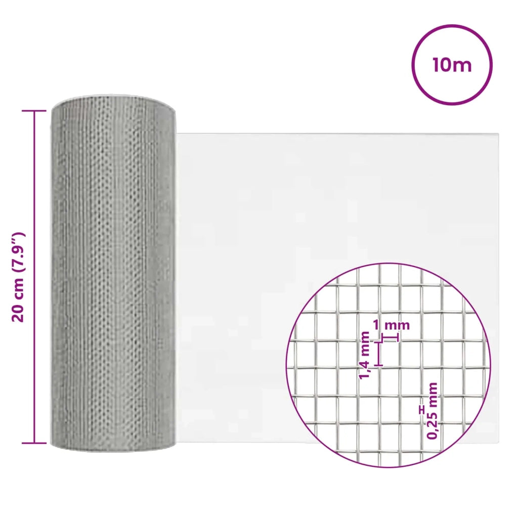 Rete per schermatura 20 x 1000 cm 18 Mesh Argento 42039600