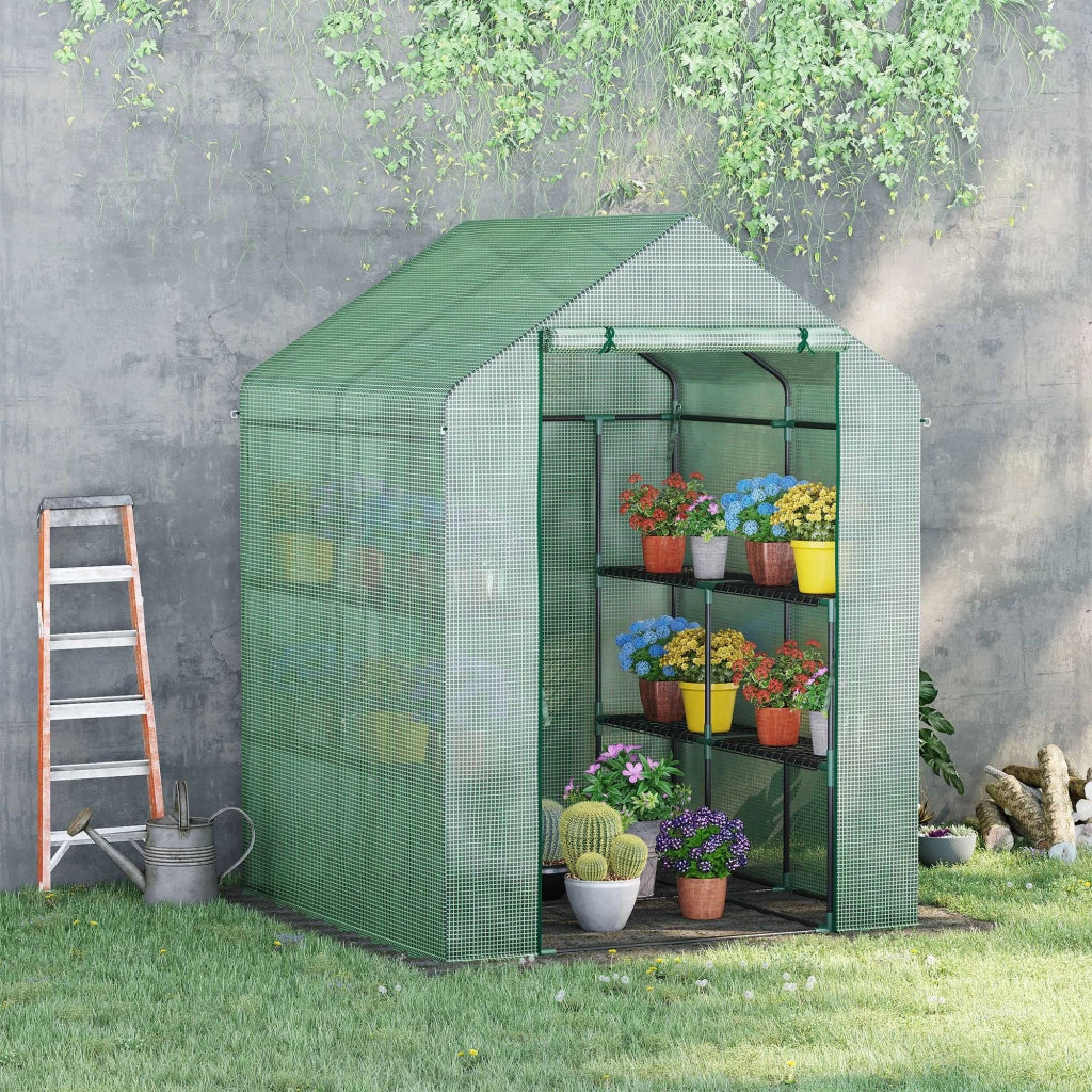Serra da Giardino 2 Livelli 4 Ripiani ¨C Minimal ¨C Verde 143x138x190 cm