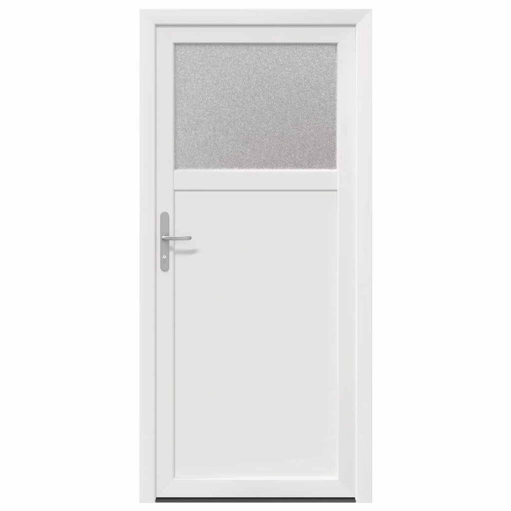 Porta d'ingresso laterale Bianco 98 x 198 cm PVC 3445755