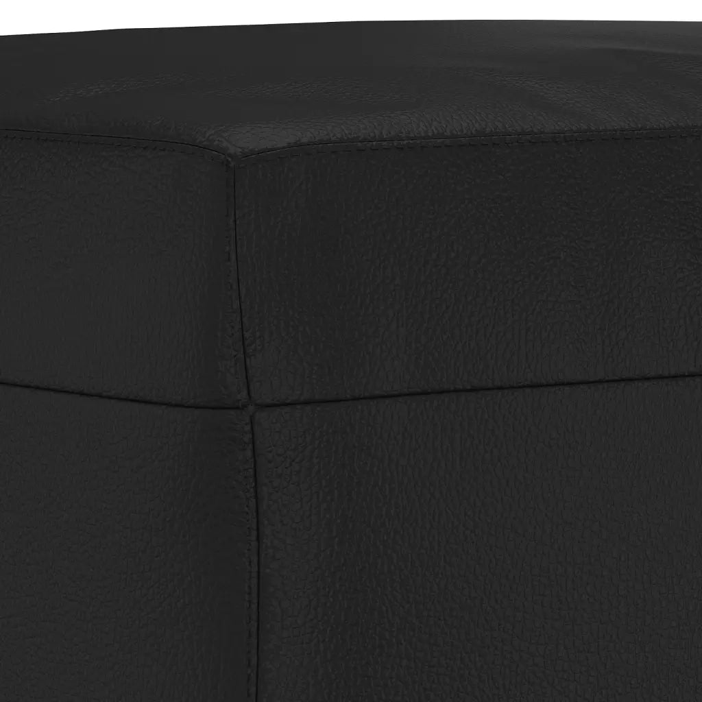 Set di Divani 3 pz con Cuscini Nero in Similpelle 3201765