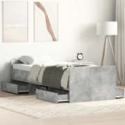 Giroletto con Testiera e Pediera Grigio Cemento 75x190 cm