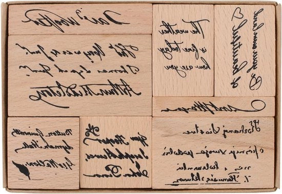 Set di Stampa in Legno con Rubrica Artistica - 8 pezzi