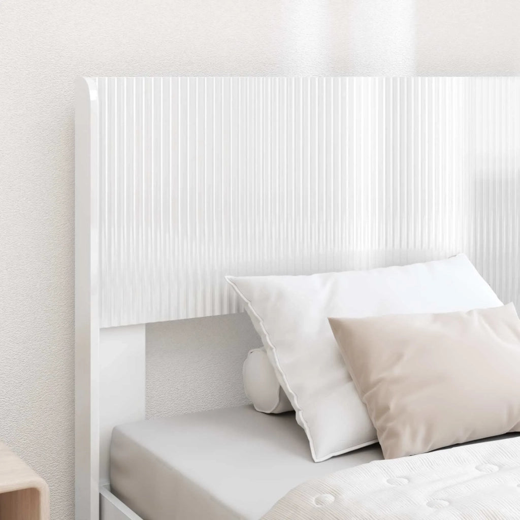 Testiera Letto Bianco Lucido Legno ingegnerizzato 889759