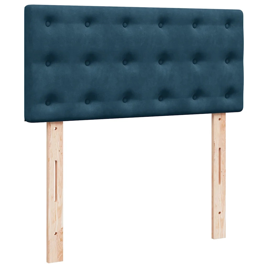 Giroletto a Molle con Materasso Blu 80x200 cm in Velluto 3287606