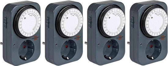 Timer meccanico per prese - Timer MZ 20 (timer a giorno & sicurezza di contatto aumentata) - grigio