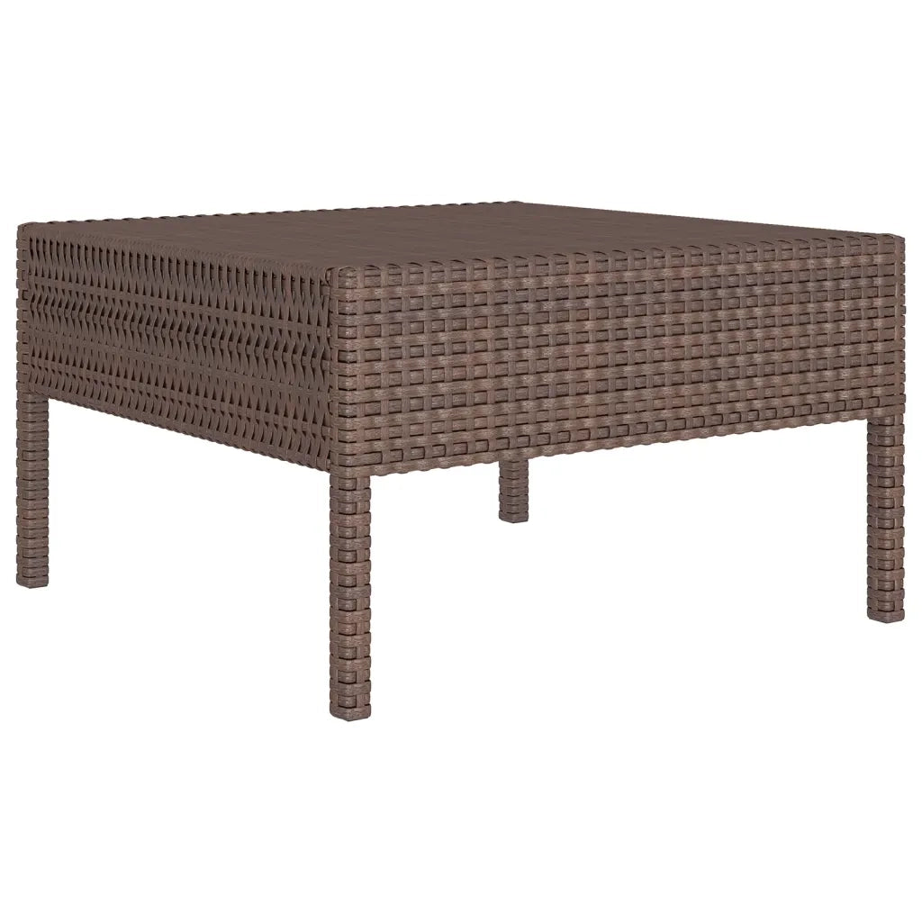 Set Divani da Giardino 8 pz con Cuscini in Polyrattan Marrone 3094543